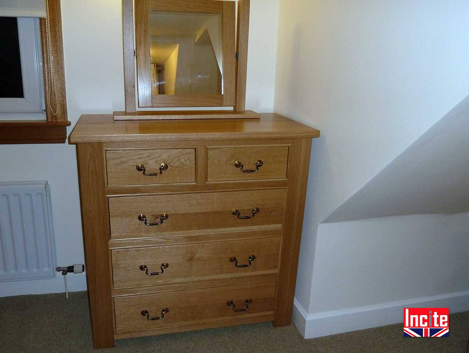 Tailor Made Quality Oak Chest of Drawers Incite Derby.